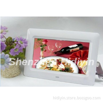 USB/SD/WIFI 7 inch battery digital photo frame with high resolution